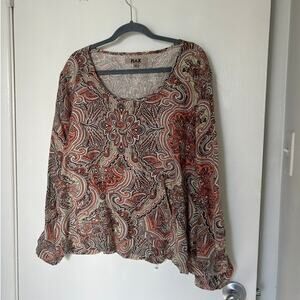 FLAX Linen Paisley Pocket Tunic